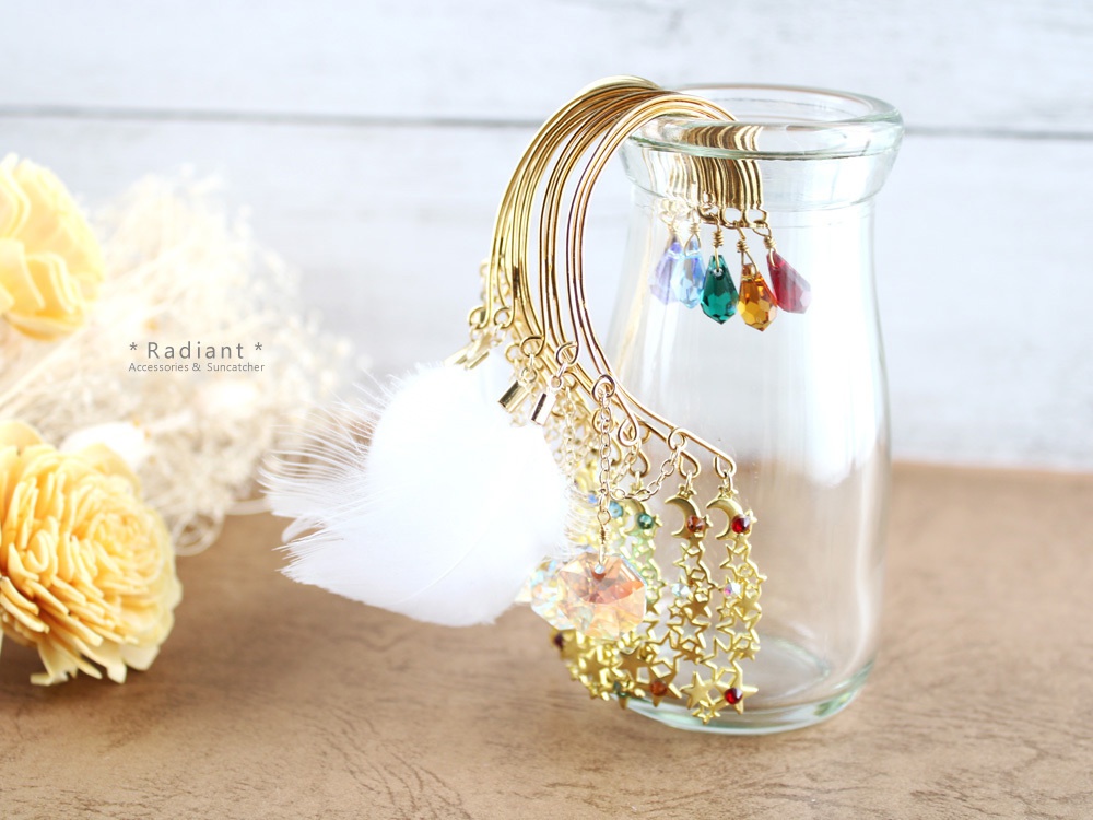 星羽のイヤーフック(全6色)