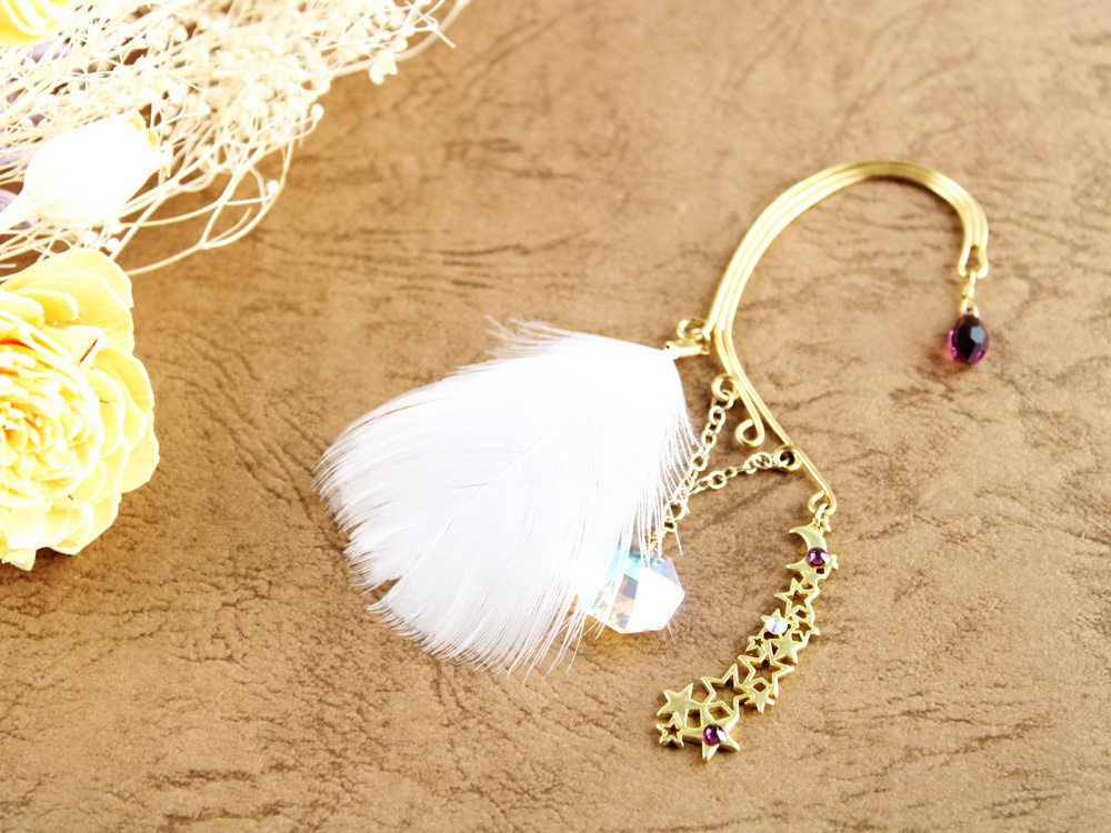 星羽のイヤーフック(全6色)