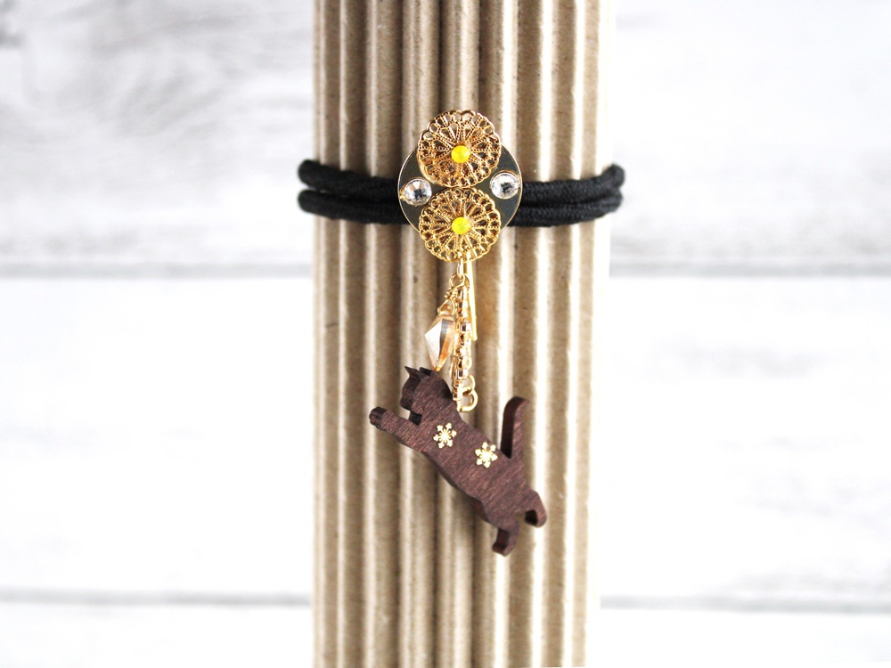 猫と雪の結晶ポニーフック(全5色)