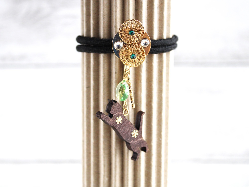 猫と雪の結晶ポニーフック(全5色)