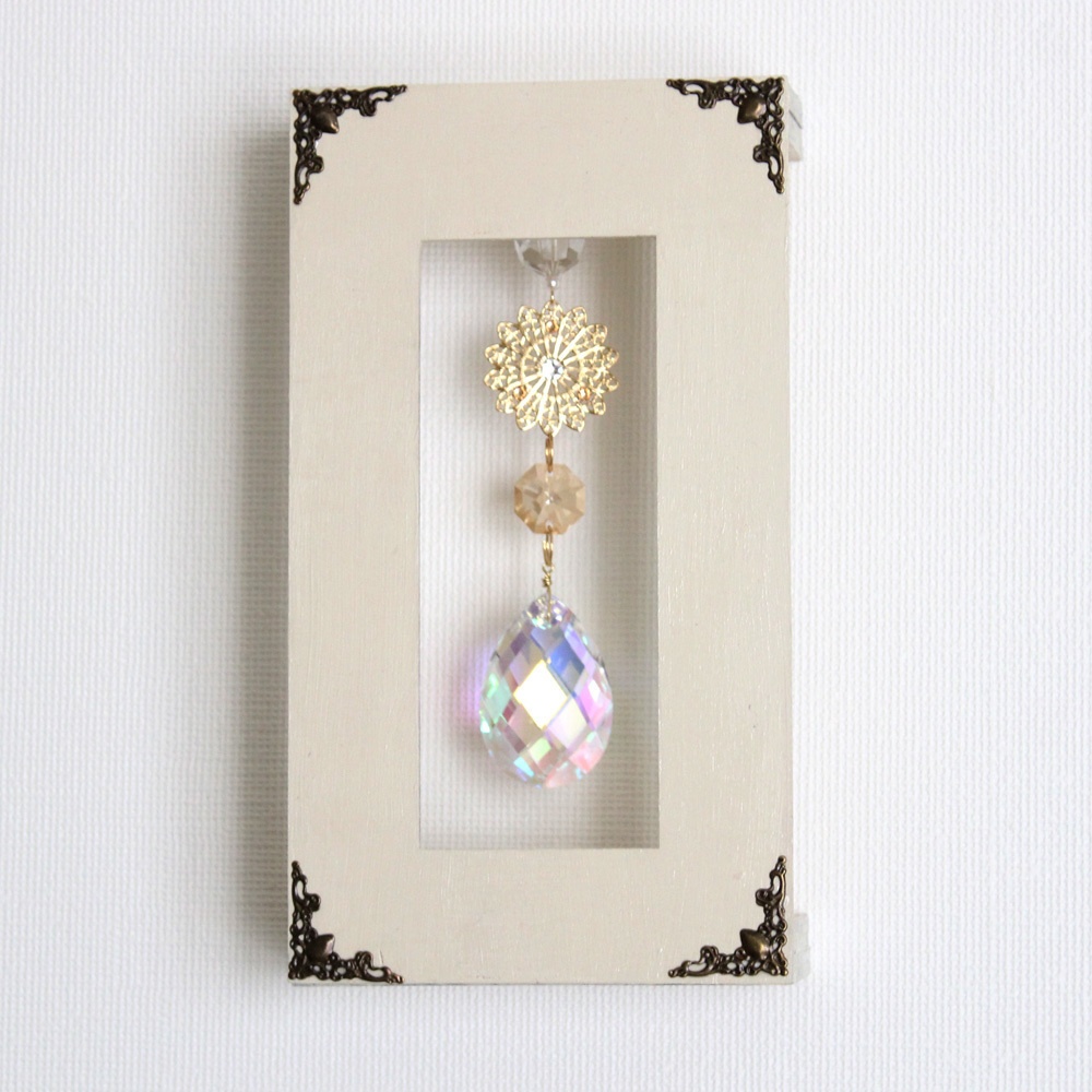 壁掛け&置き型サンキャッチャー~虹舞~しずく型(高級クリスタル使用)