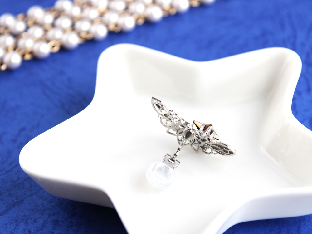 星空のイヤーカフ:金&銀(スワロフスキー・クリスタル使用)