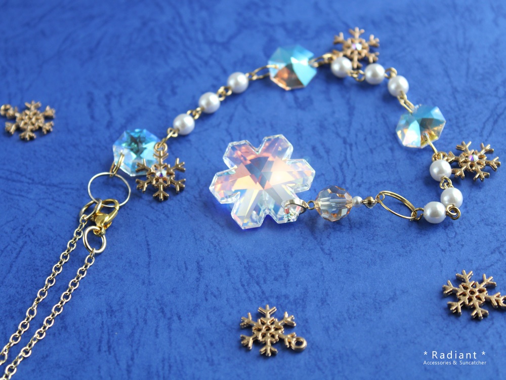雪と結晶のサンキャッチャー ☆ スワロフスキー・クリスタル使用 Radiant