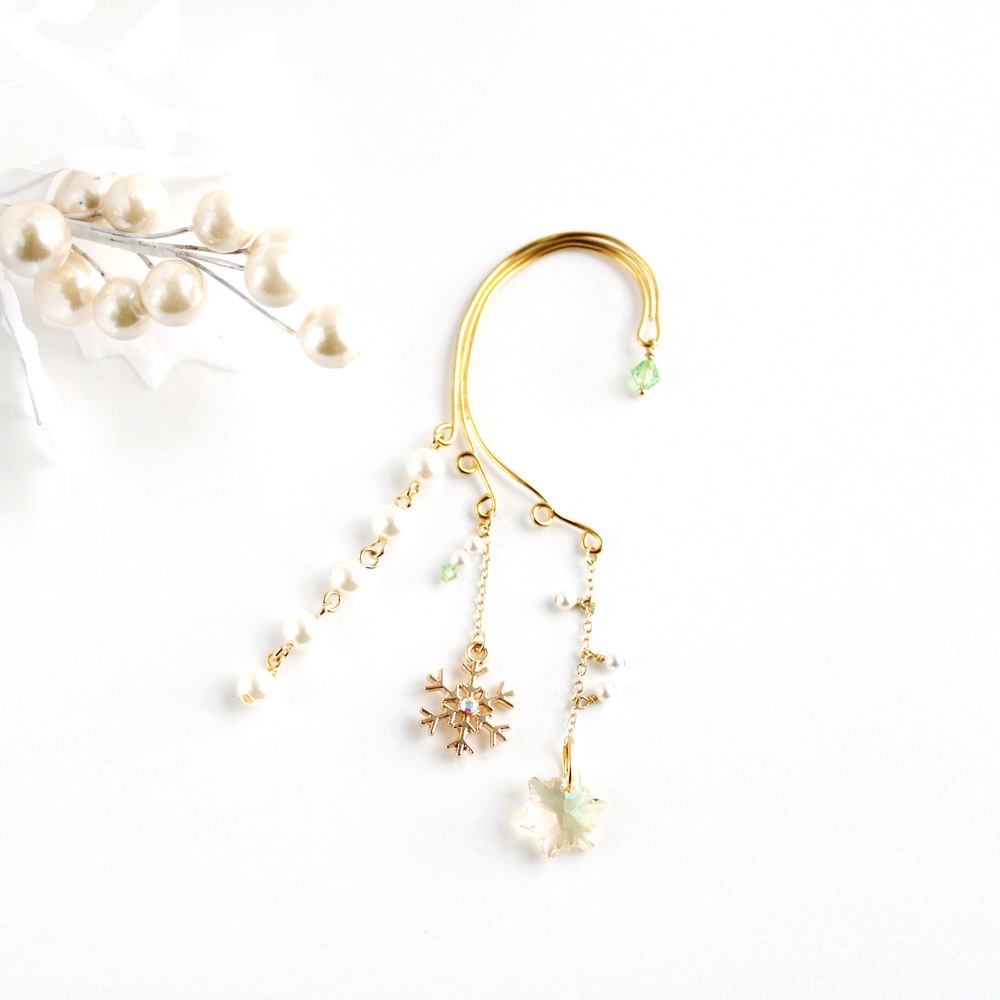 Swarovski120周年限定モデル 雪の結晶イヤーフック(全7色)