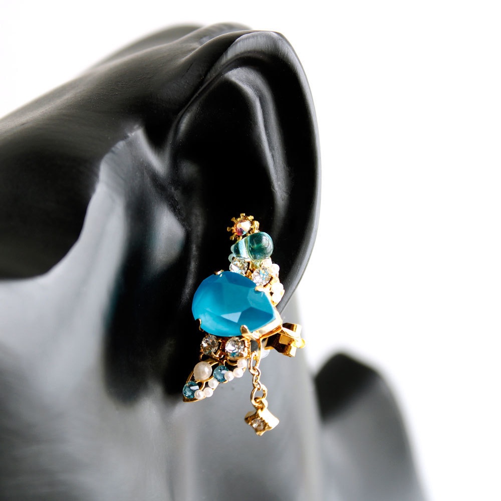 果実のイヤーカフ(全5色)☆Swarovski crystal使用