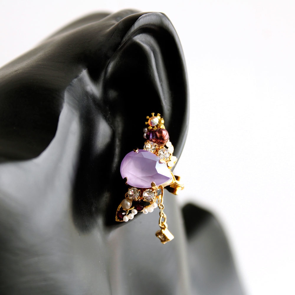 果実のイヤーカフ(全5色)☆Swarovski crystal使用