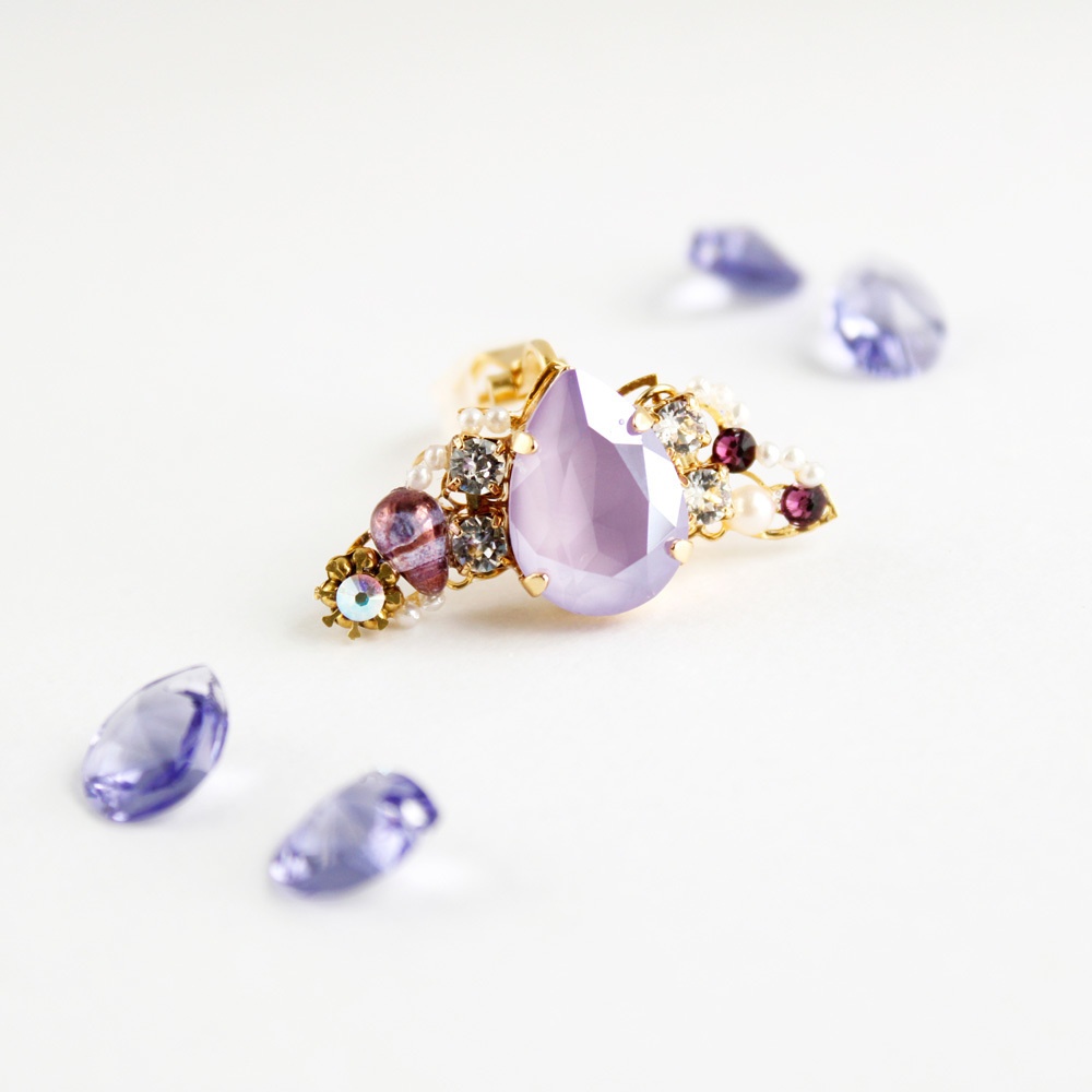 果実のイヤーカフ(全5色)☆Swarovski crystal使用