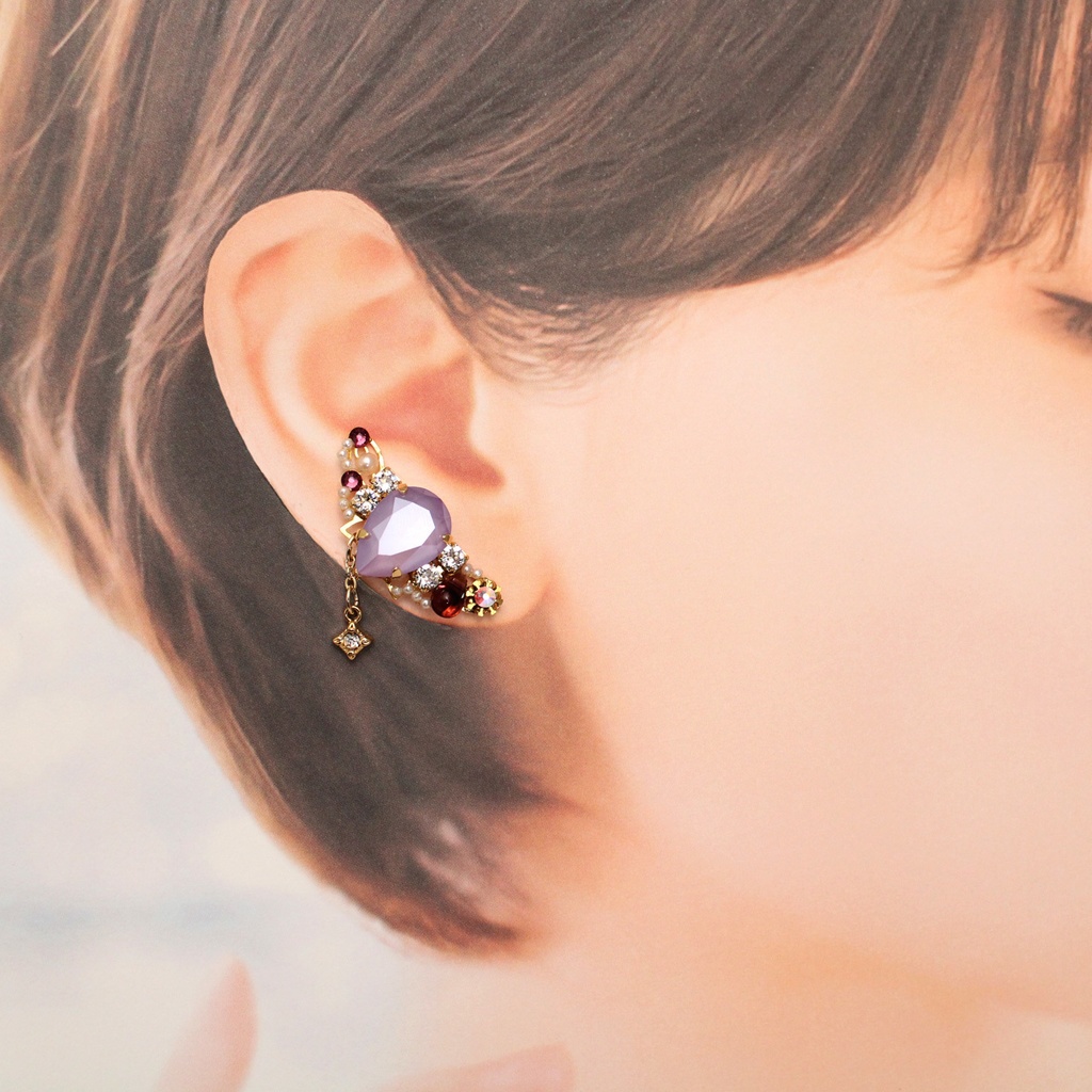 果実のイヤーカフ(全5色)☆Swarovski crystal使用