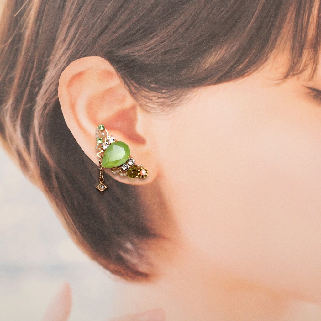 果実のイヤーカフ(全5色)☆Swarovski crystal使用