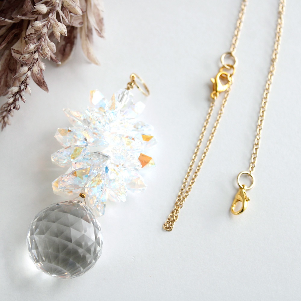 2way クラスターサンキャッチャー Swarovski crystal使用【受注制作】