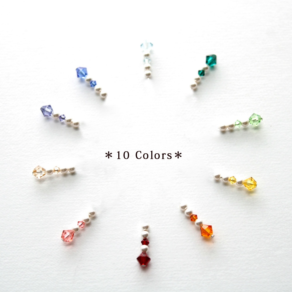 消毒できるミニチャーム(全10色)<Swarovski Crystal使用>