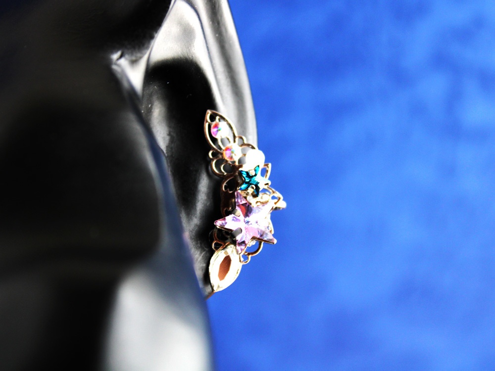 【2点セット】流星イヤーフック&星空イヤーカフ 2点セット(金 or 銀)