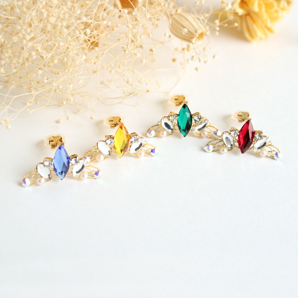 ロンバスのイヤーカフ(全4色)☆Swarovski Crystal使用