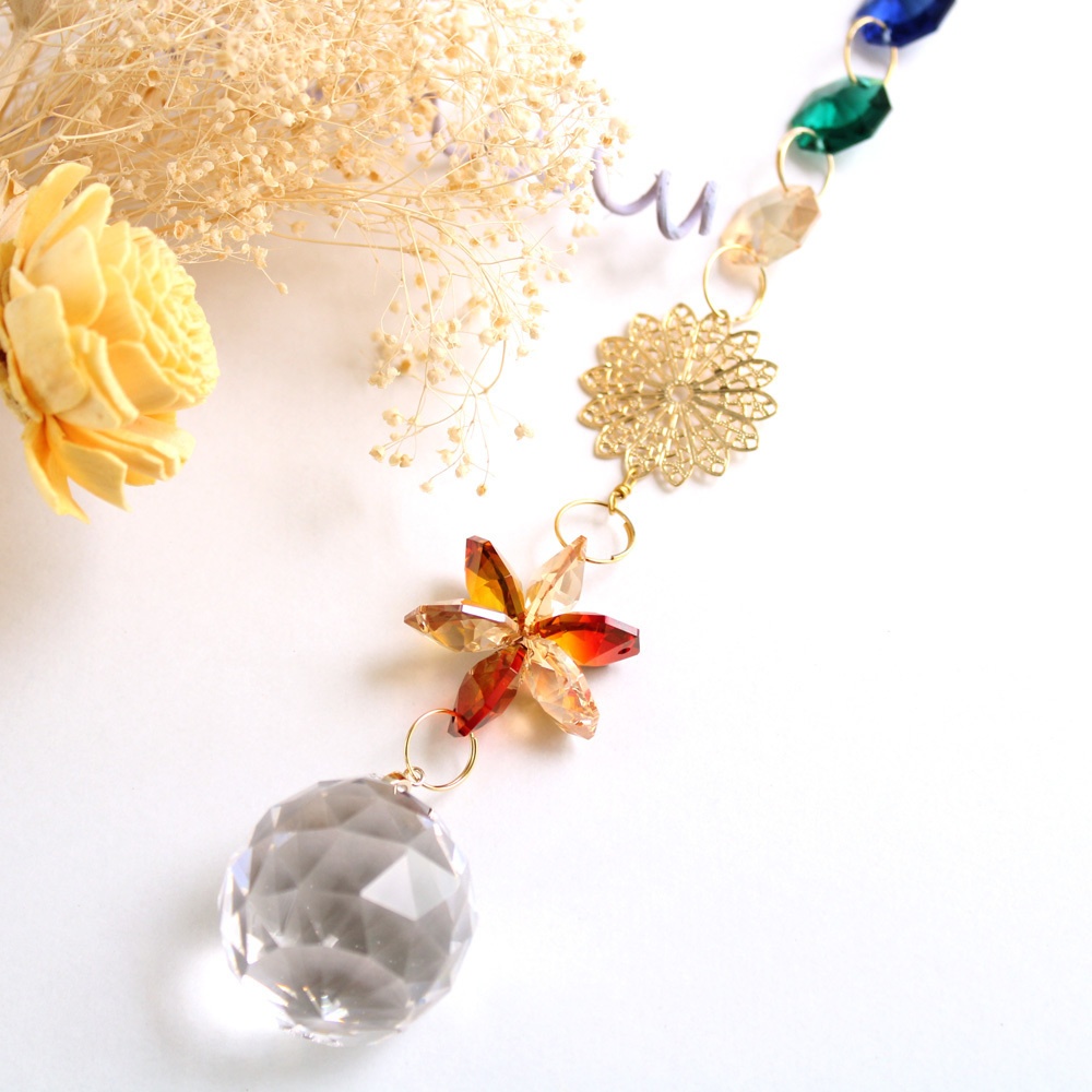 休息の天使 サンキャッチャー ~Raye~【希少パーツ使用】