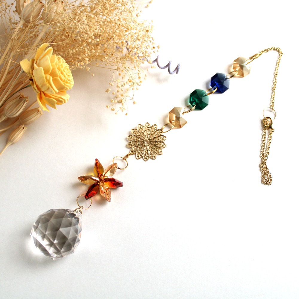 休息の天使 サンキャッチャー ~Raye~【希少パーツ使用】