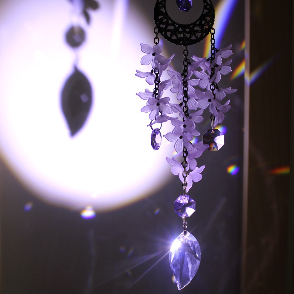 【希少】藤の花サンキャッチャー ☆ Swarovski Crystal使用