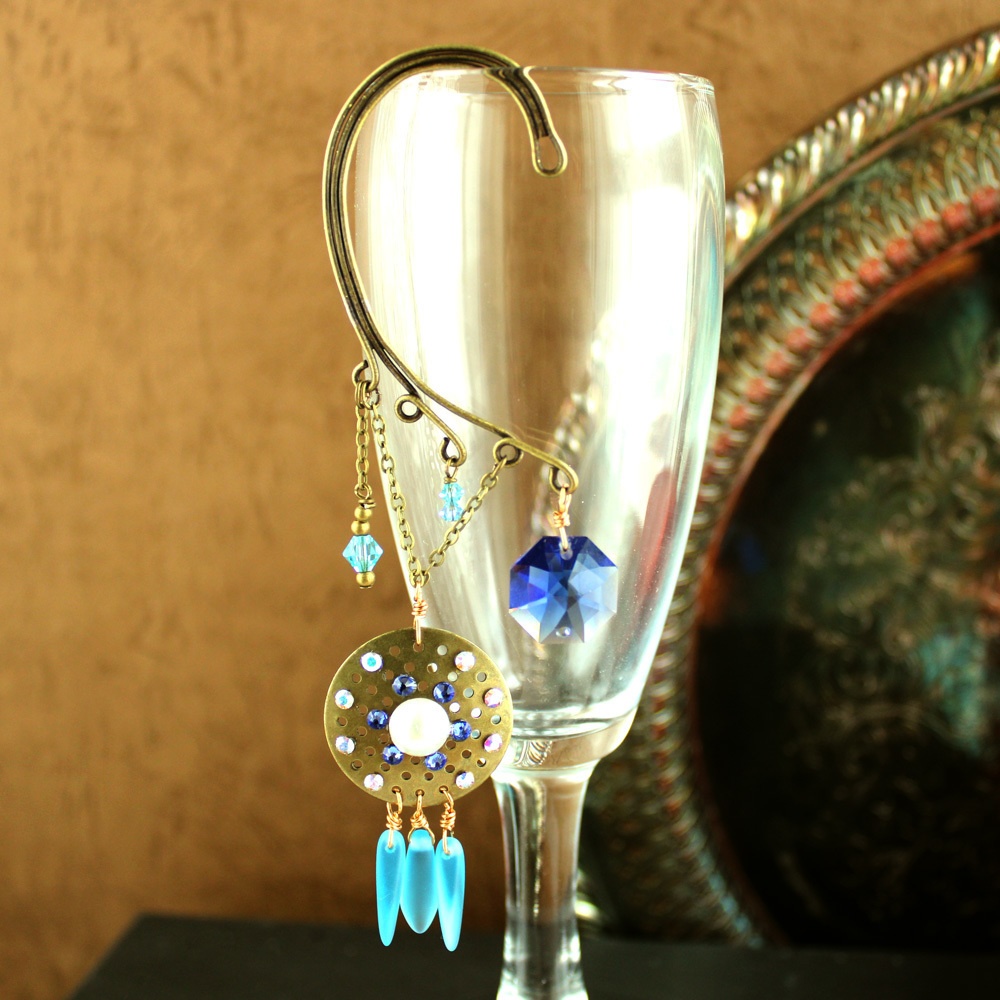 チェコダガービーズのオリエンタルイヤーフック ~全5色~ Swarovski Crystal使用