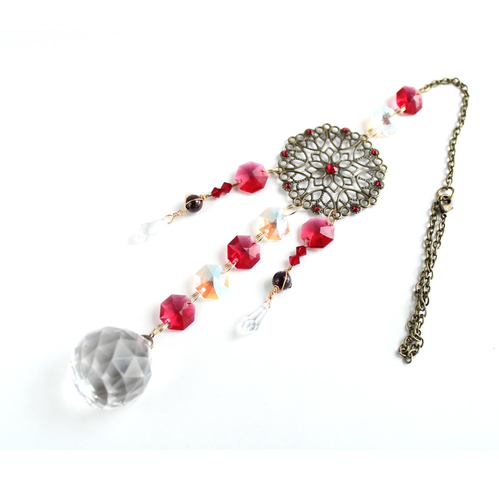 ~ ガーネット ~ 情熱のサンキャッチャー ☆ Swarovski Crystal使用