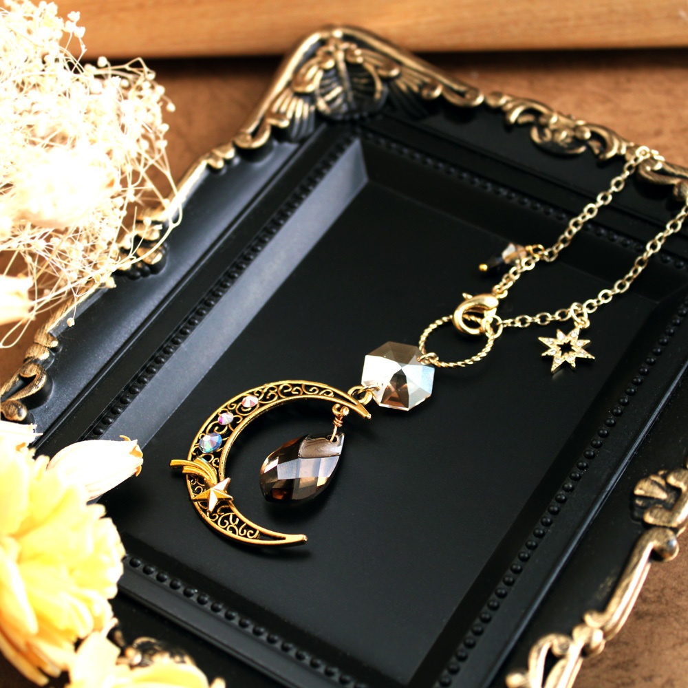 金繊月のバッグチャーム ☆ Swarovski Crystal使用