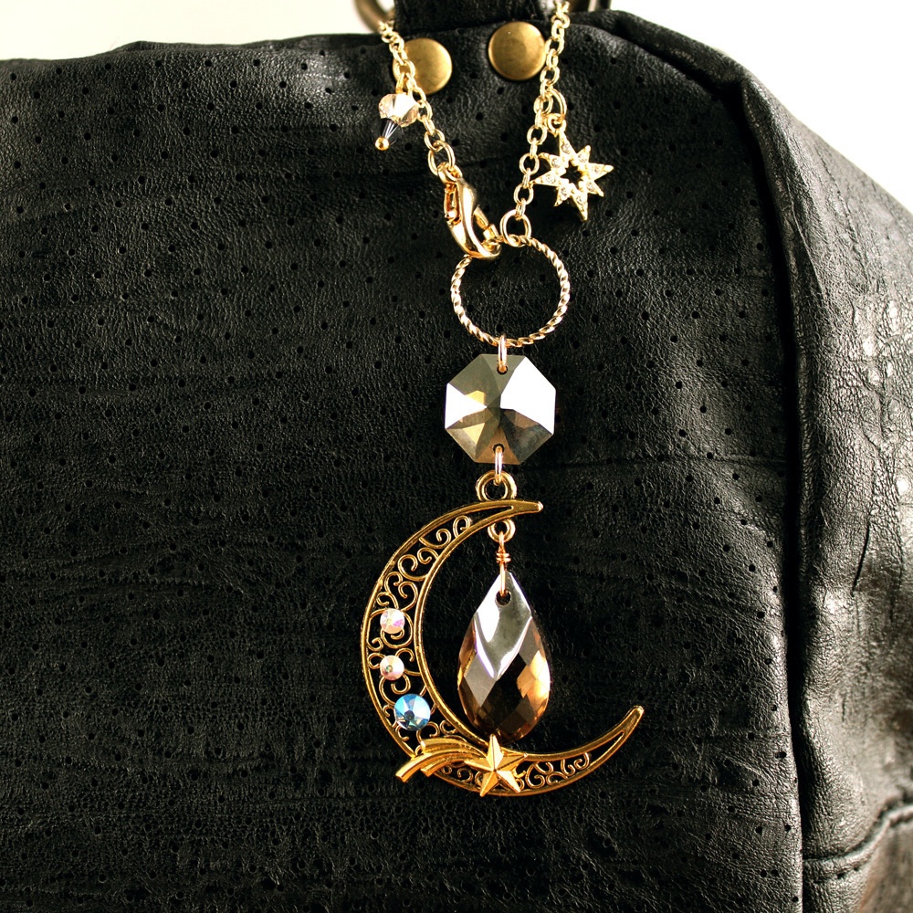 金繊月のバッグチャーム ☆ Swarovski Crystal使用