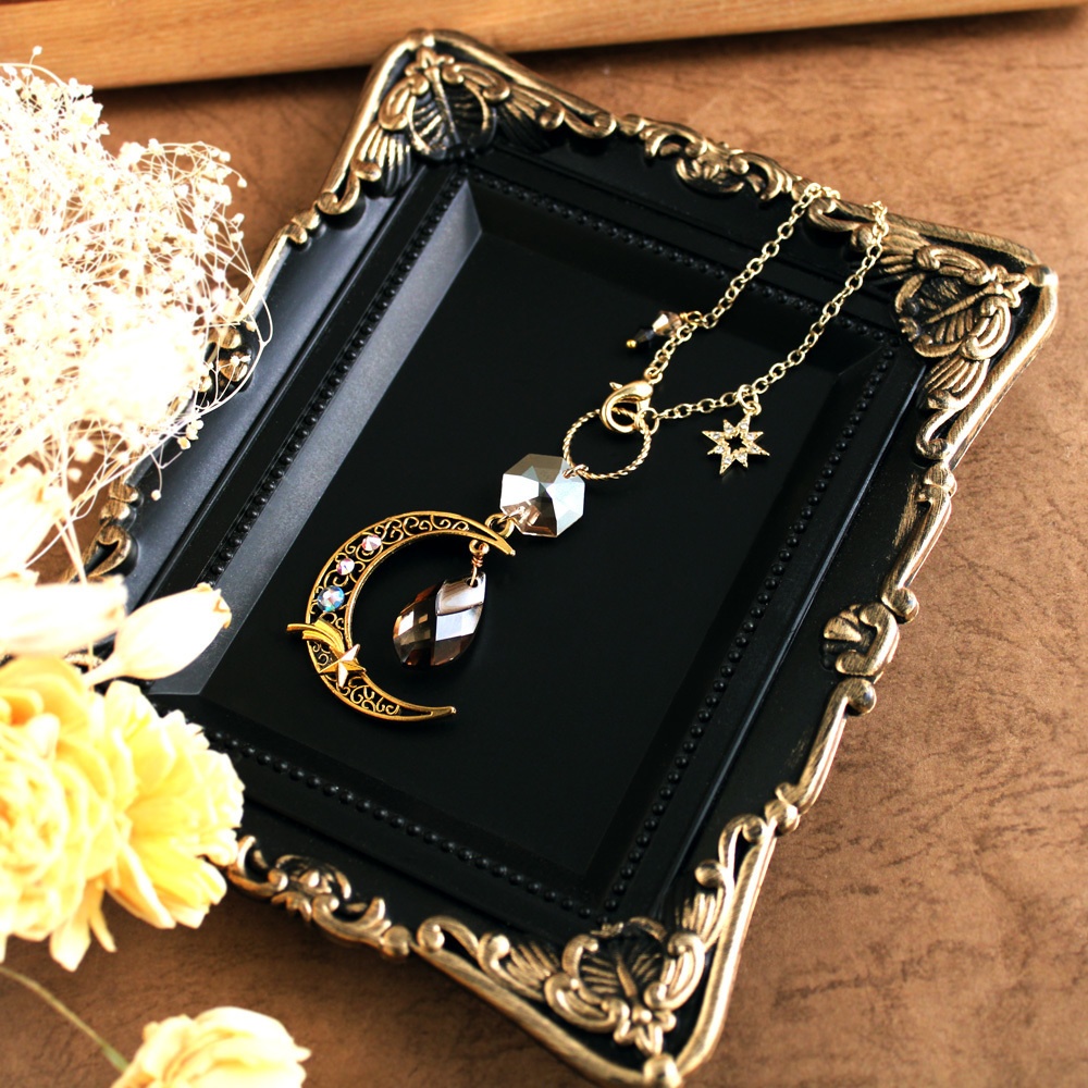 金繊月のバッグチャーム ☆ Swarovski Crystal使用