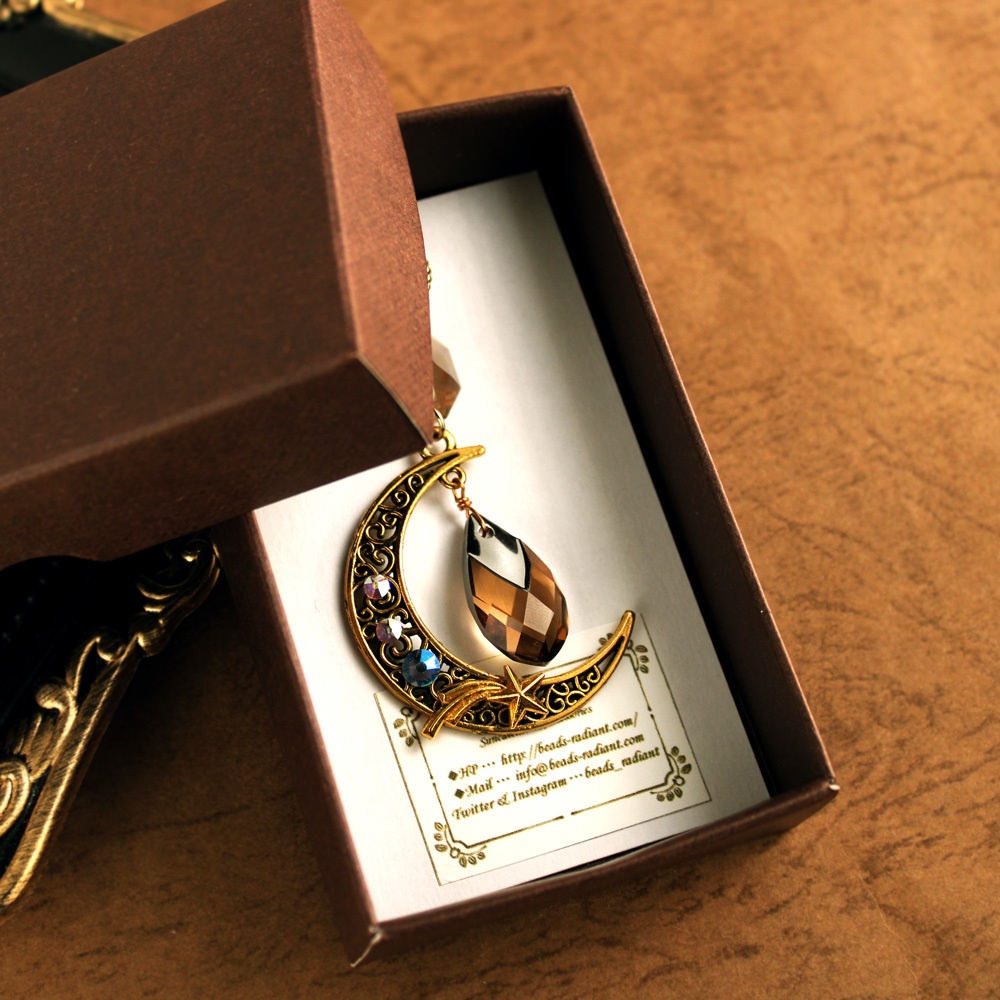 金繊月のバッグチャーム ☆ Swarovski Crystal使用