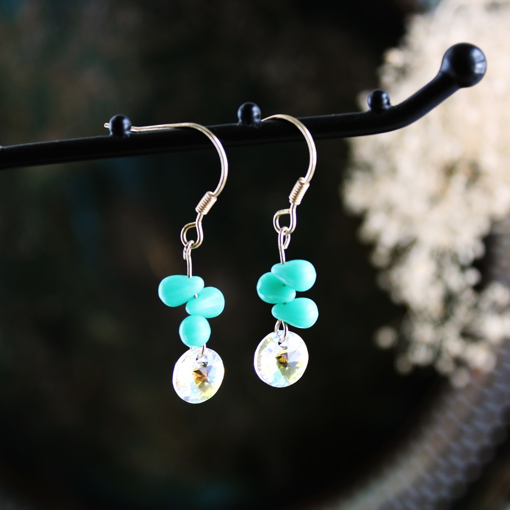 【希少】星の雫ピアス(全7色)☆Swarovski Crystal使用