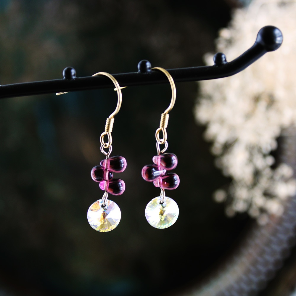 【希少】星の雫ピアス(全7色)☆Swarovski Crystal使用
