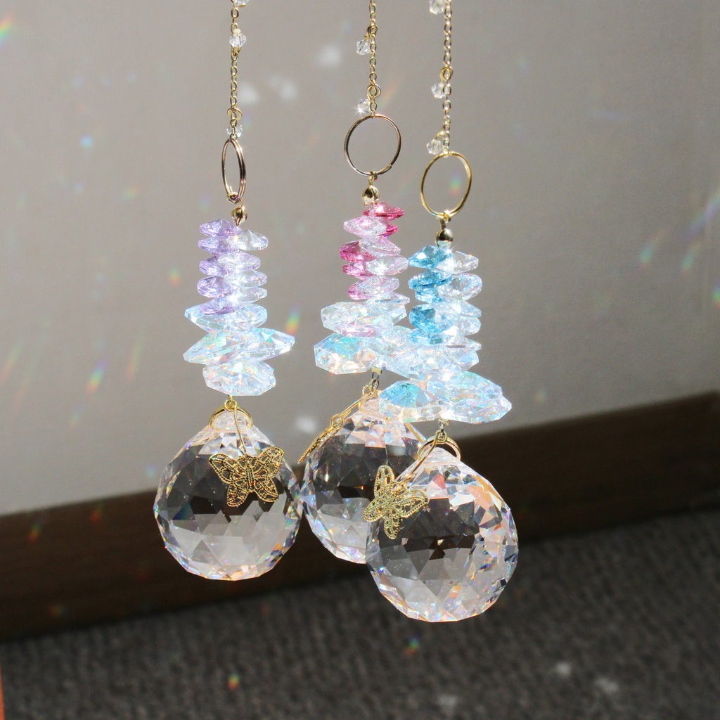 バタフライのサンキャッチャー ⭐︎スワロフスキー・クリスタル使用