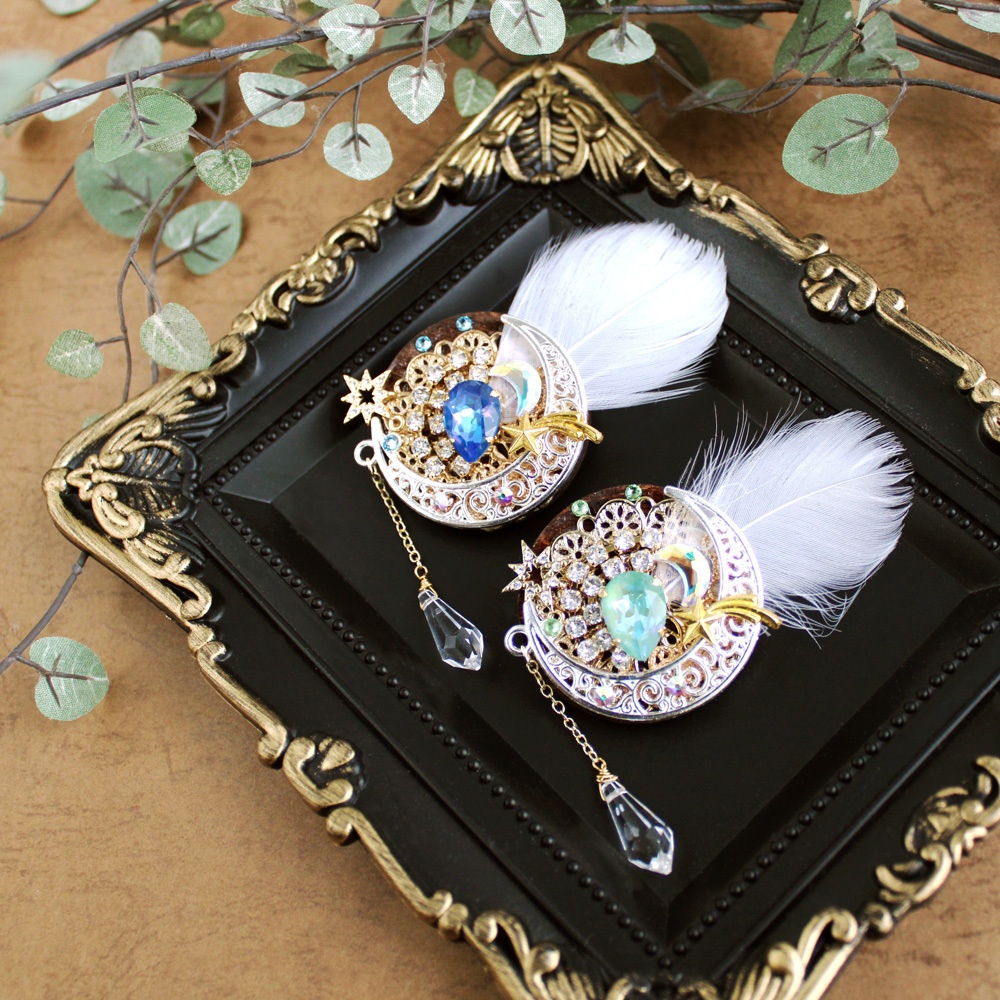 【1点もの】耀煌の星ブローチ ☆全2色(Swarovski Crystal使用)