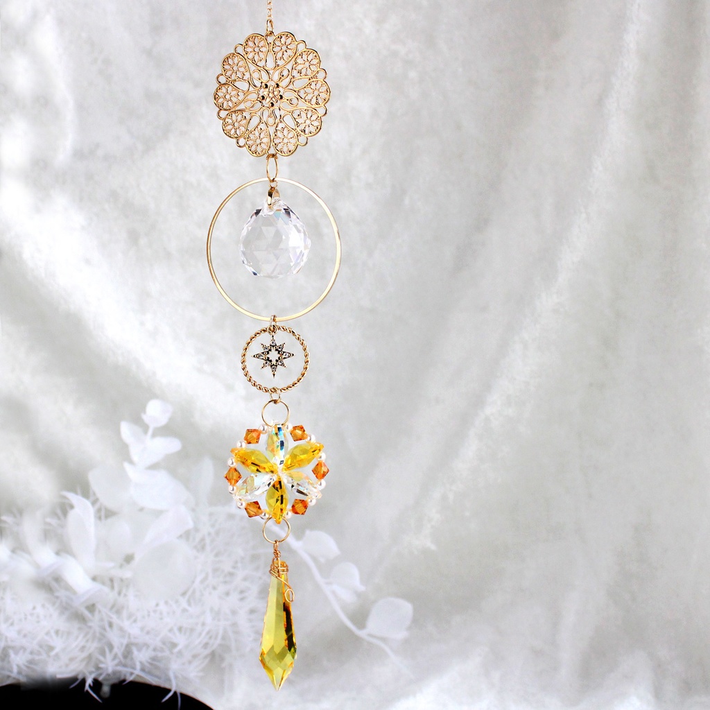 Swarovski Crystal使用★星華のサンキャッチャー(全3色)