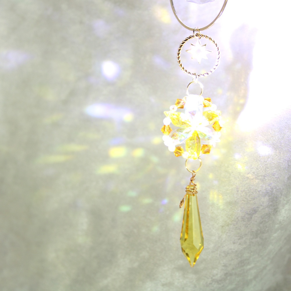 Swarovski Crystal使用★星華のサンキャッチャー(全3色)