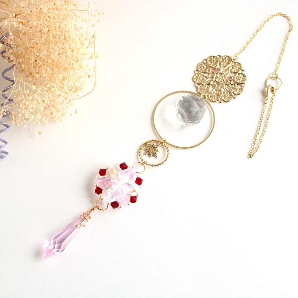 Swarovski Crystal使用★星華のサンキャッチャー(全3色)