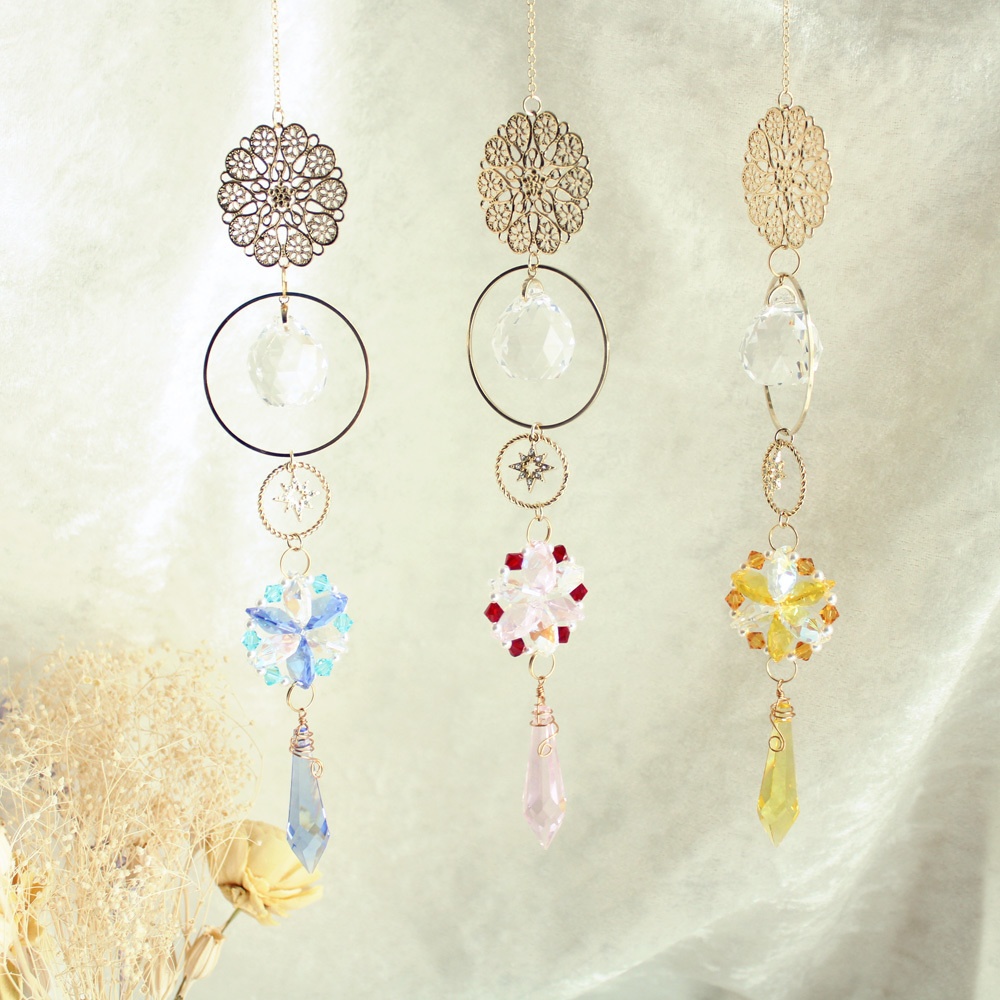 Swarovski Crystal使用★星華のサンキャッチャー（全３色）