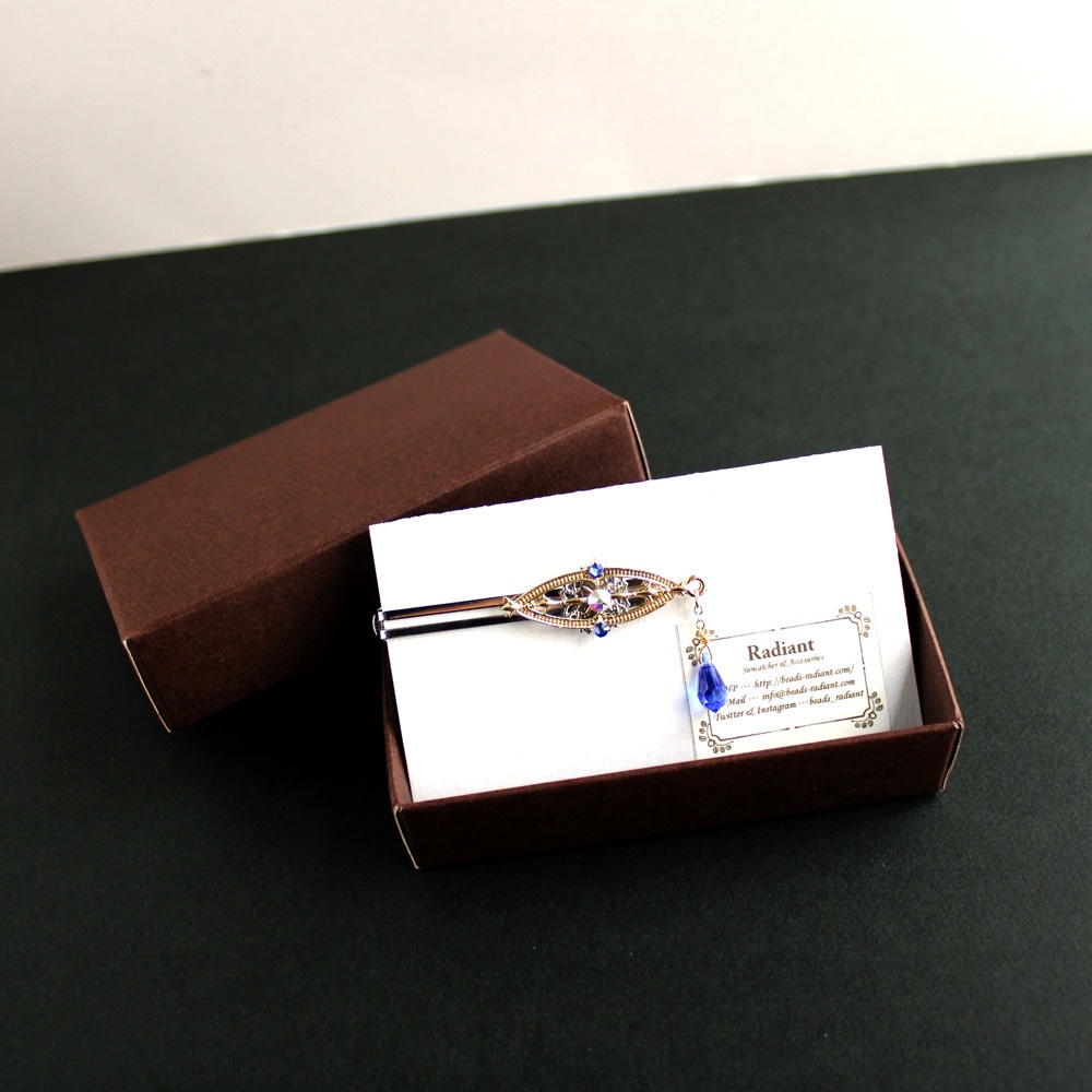 【数量限定】ロンバスのタイピン(全5色) スワロフスキー・クリスタル使用