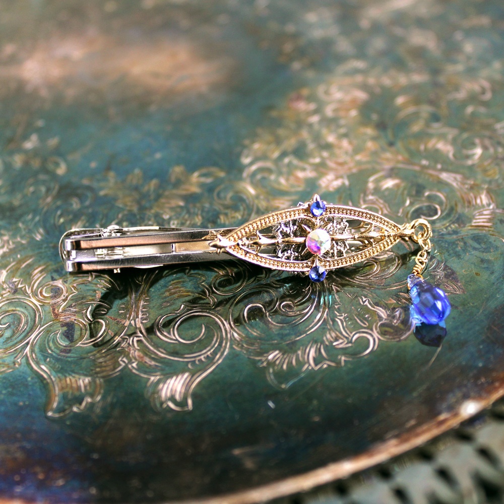 【数量限定】ロンバスのタイピン(全5色) スワロフスキー・クリスタル使用