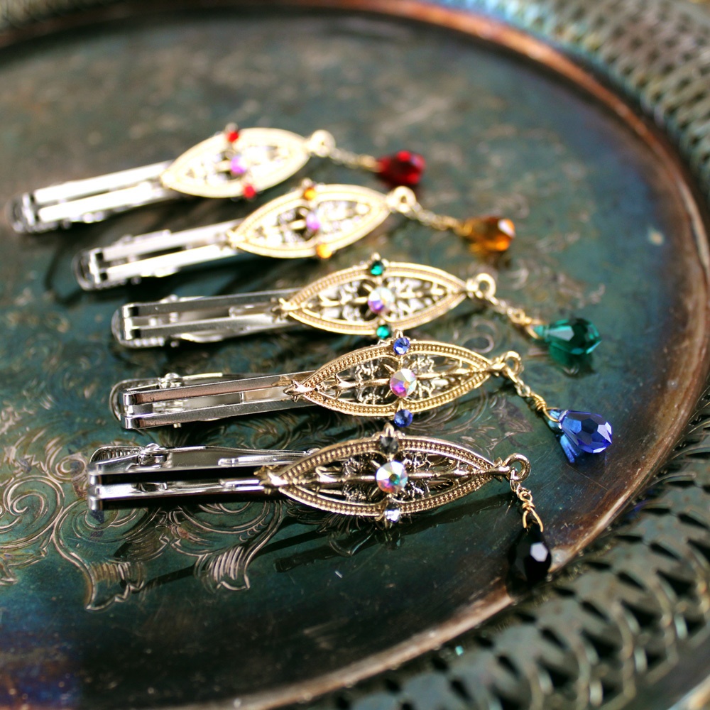 【数量限定】ロンバスのタイピン(全5色) スワロフスキー・クリスタル使用