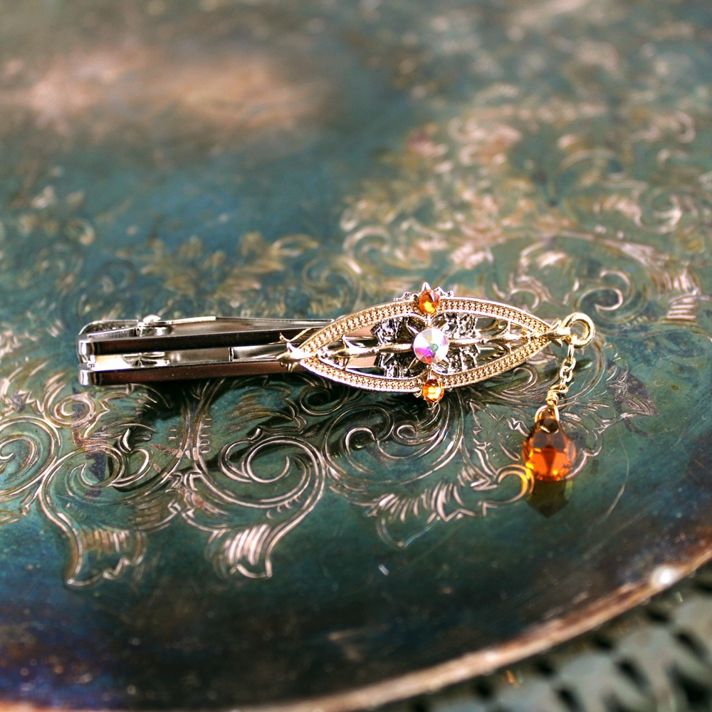 【数量限定】ロンバスのタイピン(全5色) スワロフスキー・クリスタル使用