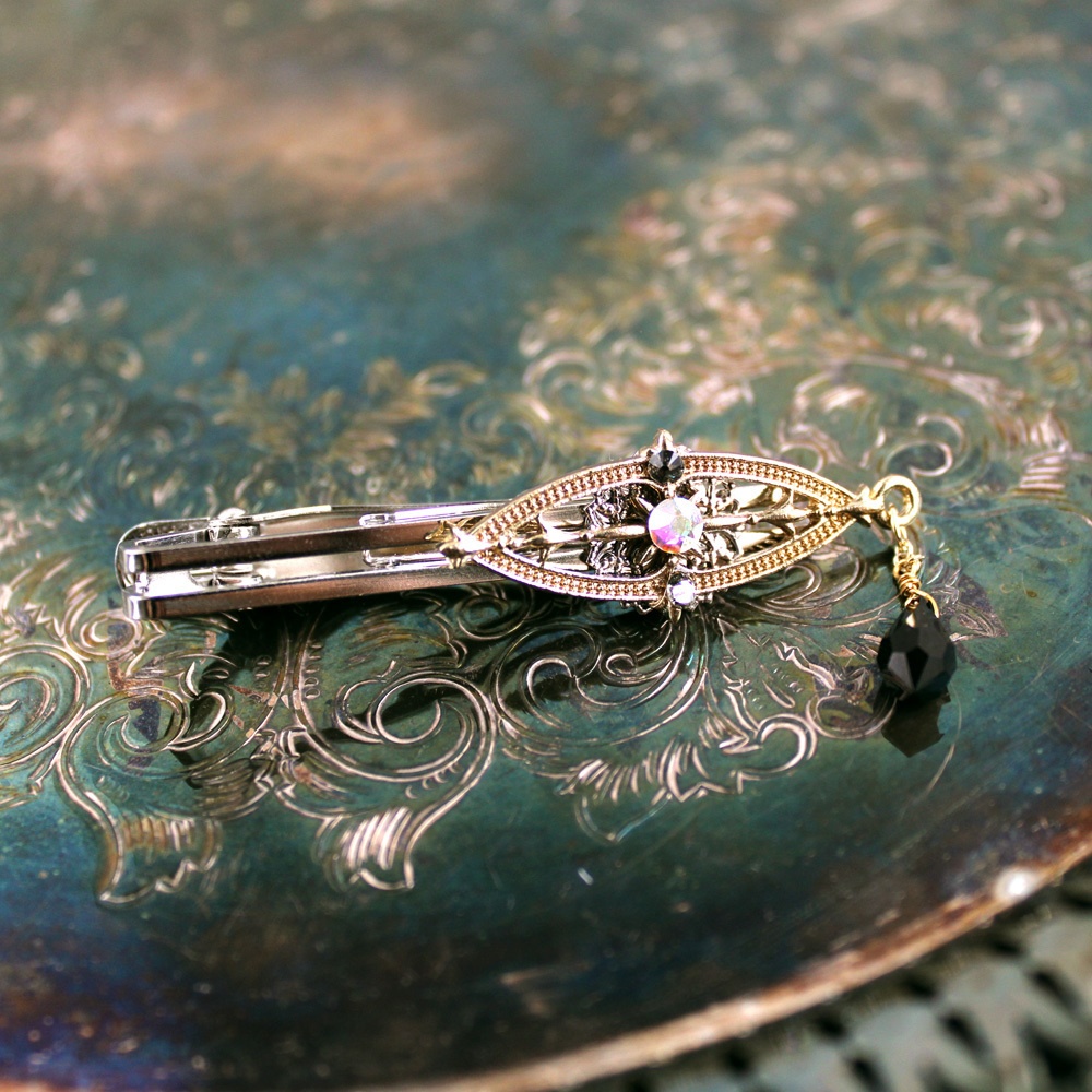 【数量限定】ロンバスのタイピン(全5色) スワロフスキー・クリスタル使用