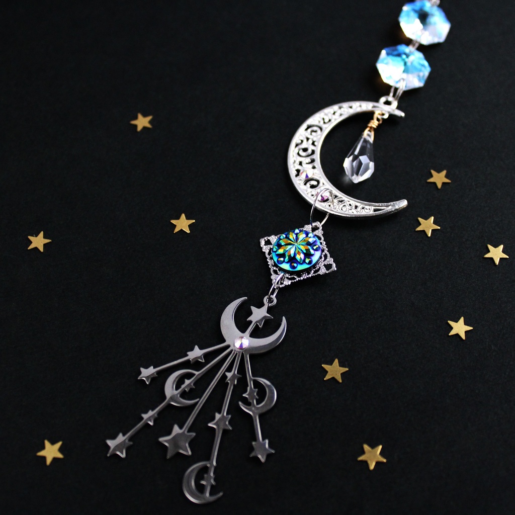 繊月の護符~ミニサンキャッチャー【スワロフスキー・クリスタル使用】