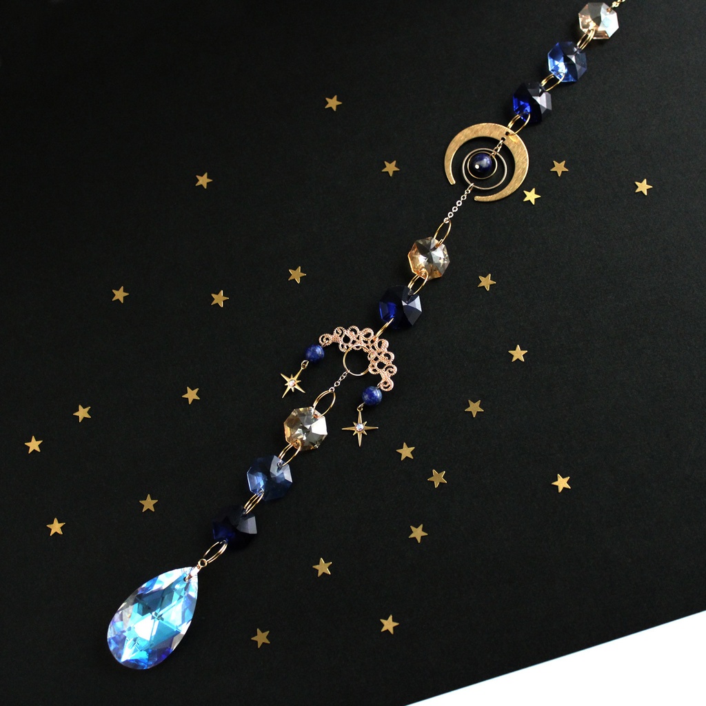 〜惑星のサンキャッチャー ⭐︎9月誕生石ラピスラズリ【スワロフスキー・クリスタル使用】