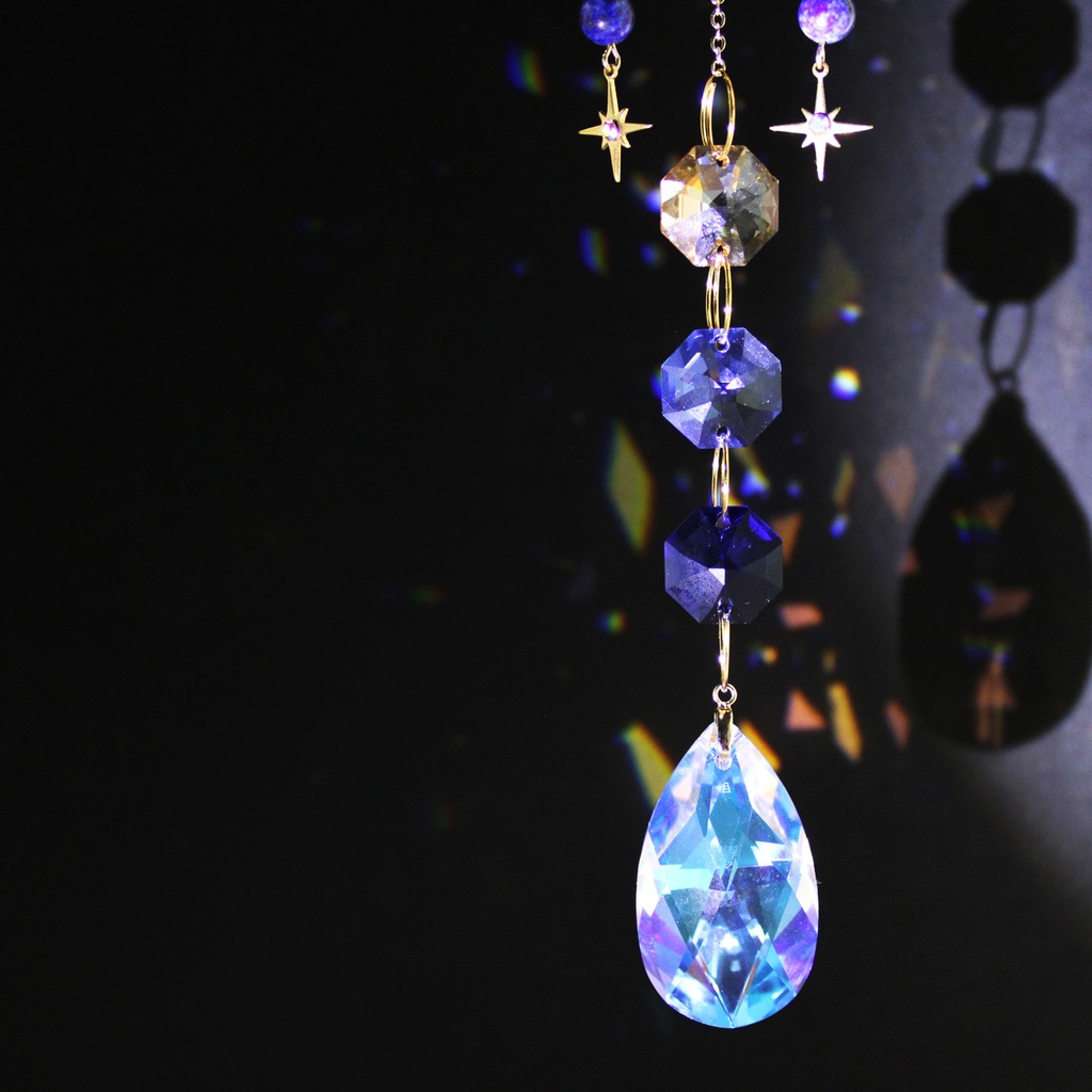 〜惑星のサンキャッチャー ⭐︎9月誕生石ラピスラズリ【スワロフスキー・クリスタル使用】