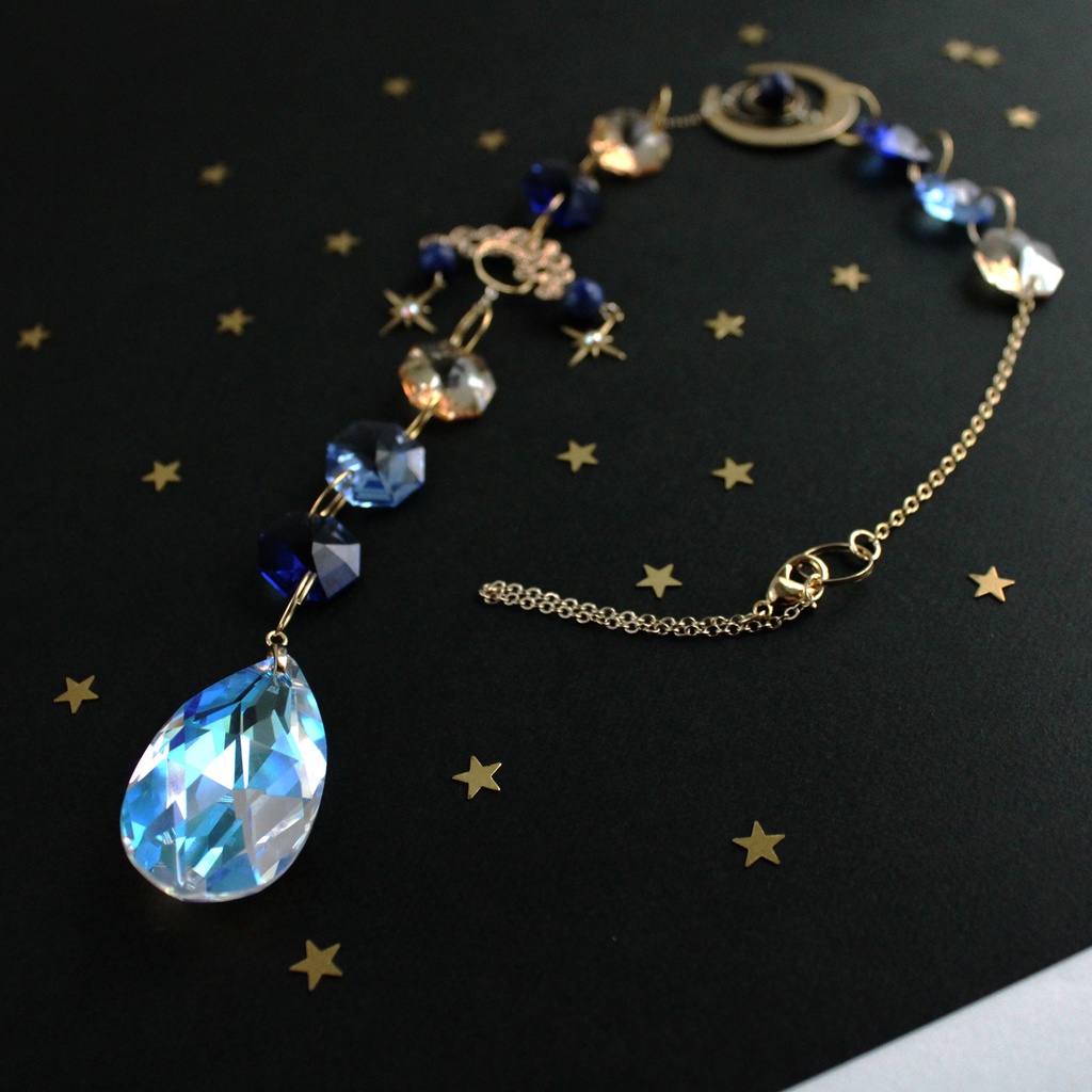 〜惑星のサンキャッチャー ⭐︎9月誕生石ラピスラズリ【スワロフスキー・クリスタル使用】