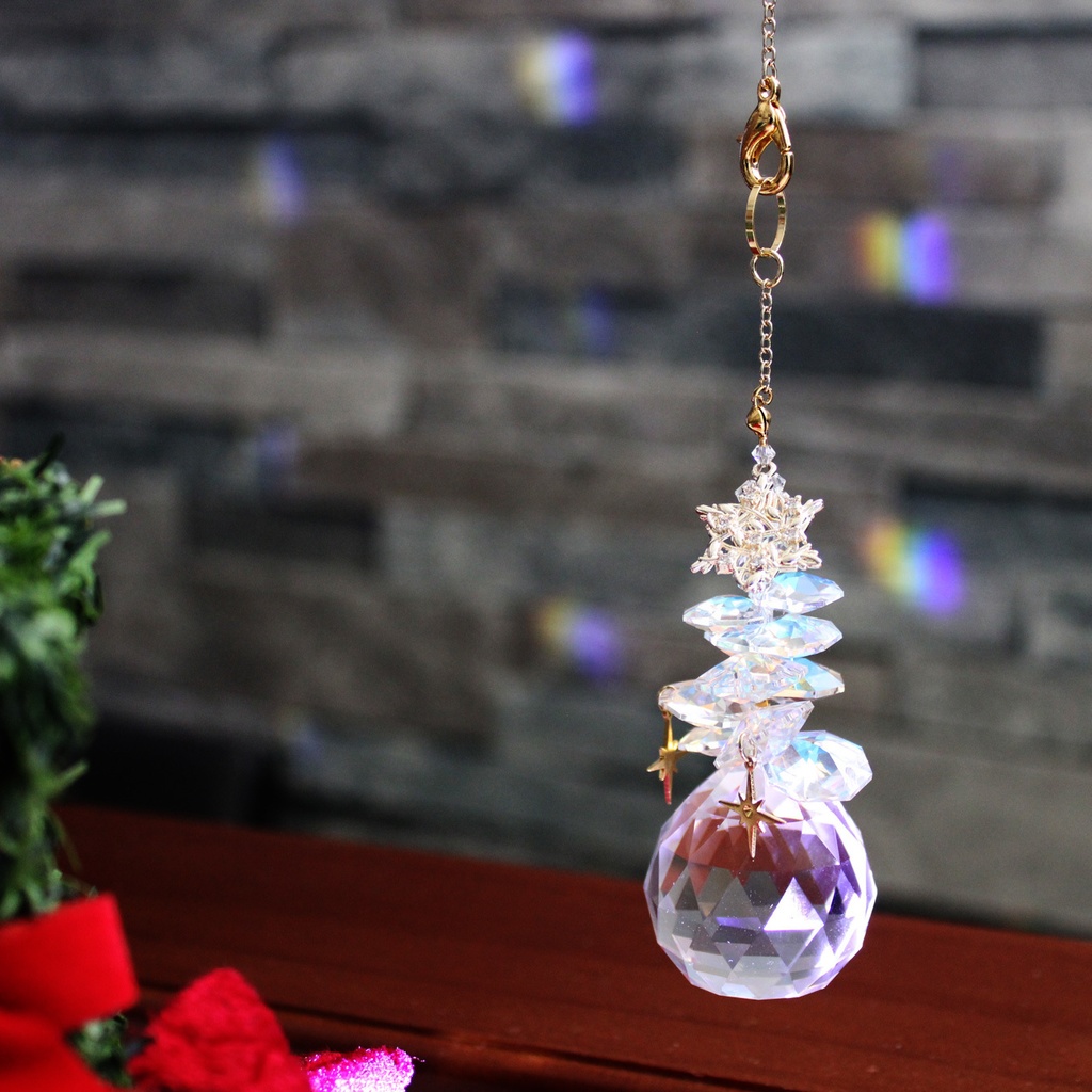 2way☆モミの木のサンキャッチャーVer.6【高級クリスタル使用】