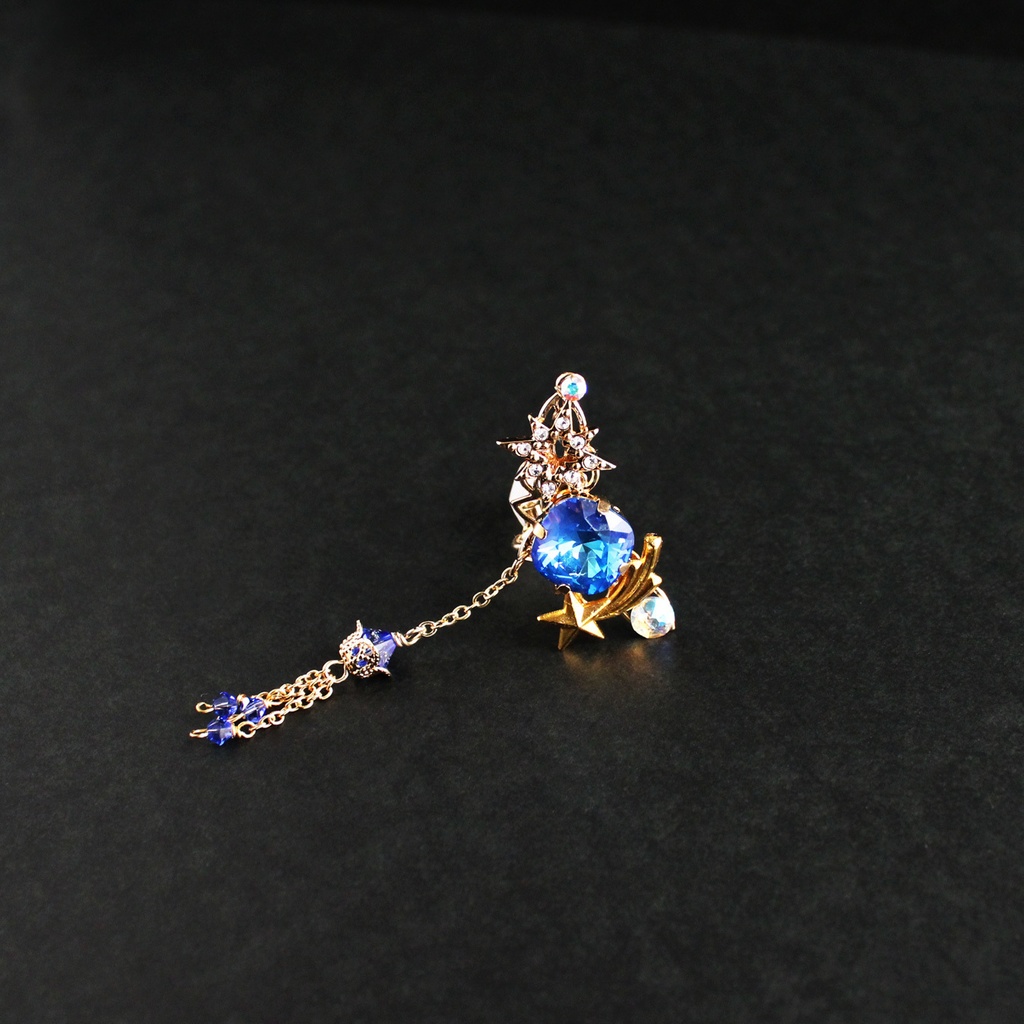 流星の涙イヤーカフ(全4色)☆高品質クリスタル使用