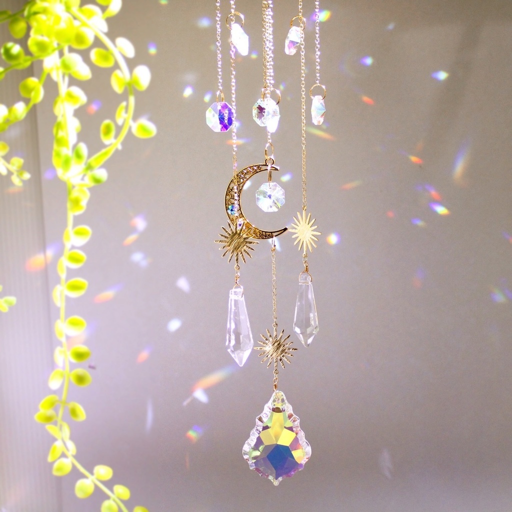 ~銀河のシャワー~ シャンデリア風サンキャッチャー(高品質クリスタル使用)