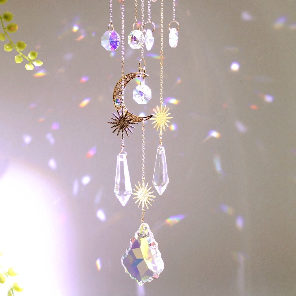 ~銀河のシャワー~ シャンデリア風サンキャッチャー(高品質クリスタル使用)
