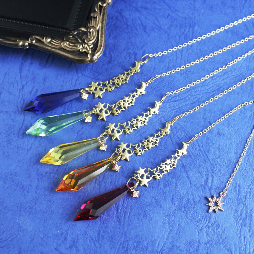 再販なし☆流星雨のペンデュラム☆全5色<高級クリスタル使用>