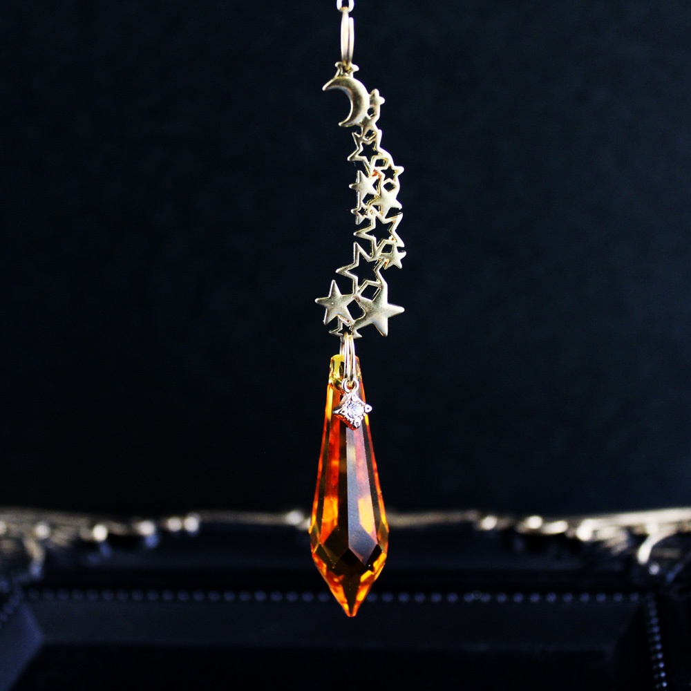 再販なし☆流星雨のペンデュラム☆全5色<高級クリスタル使用>