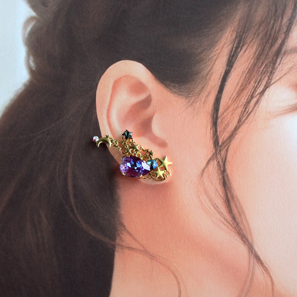 復刻☆Milky way~ 天の川イヤーカフ☆高品質クリスタル使用